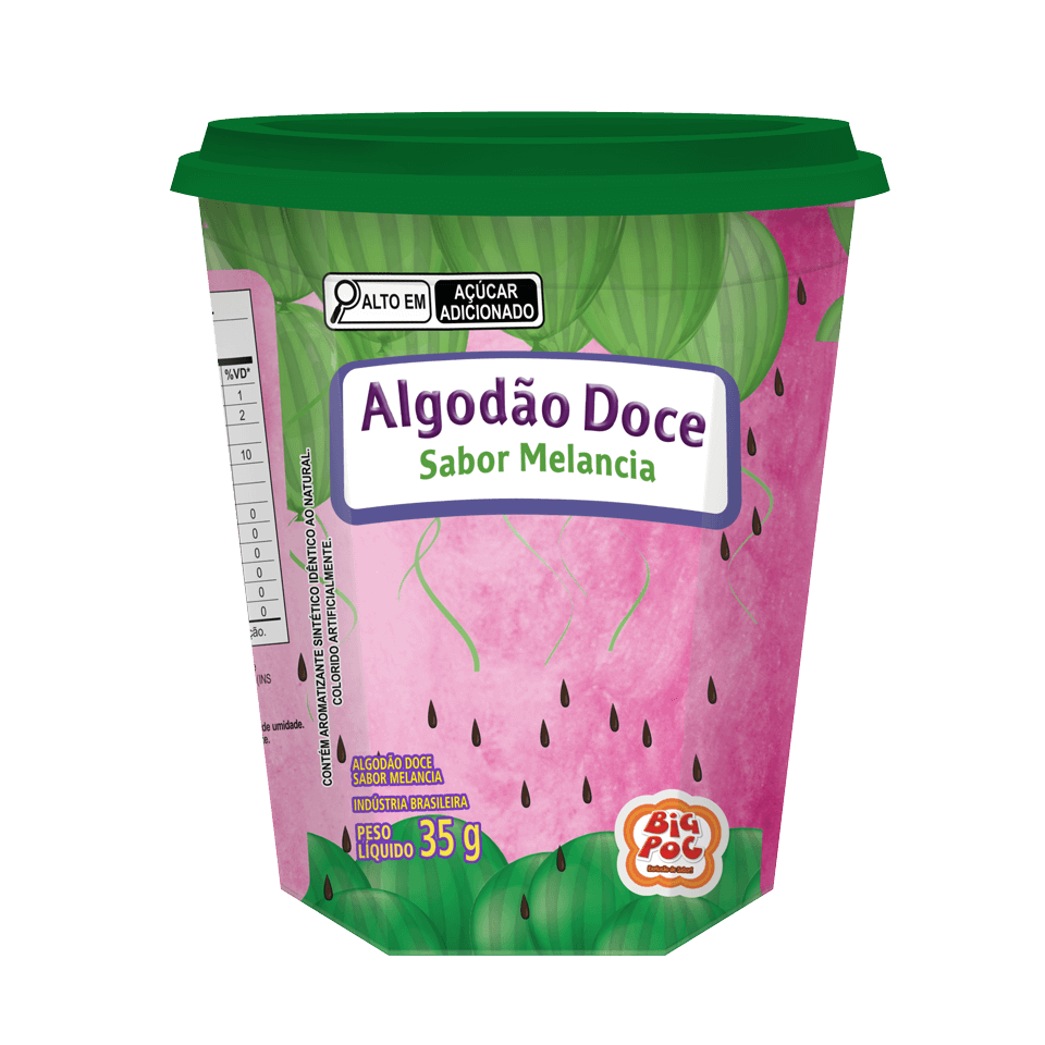 Foto embalagem Algodão doce melancia