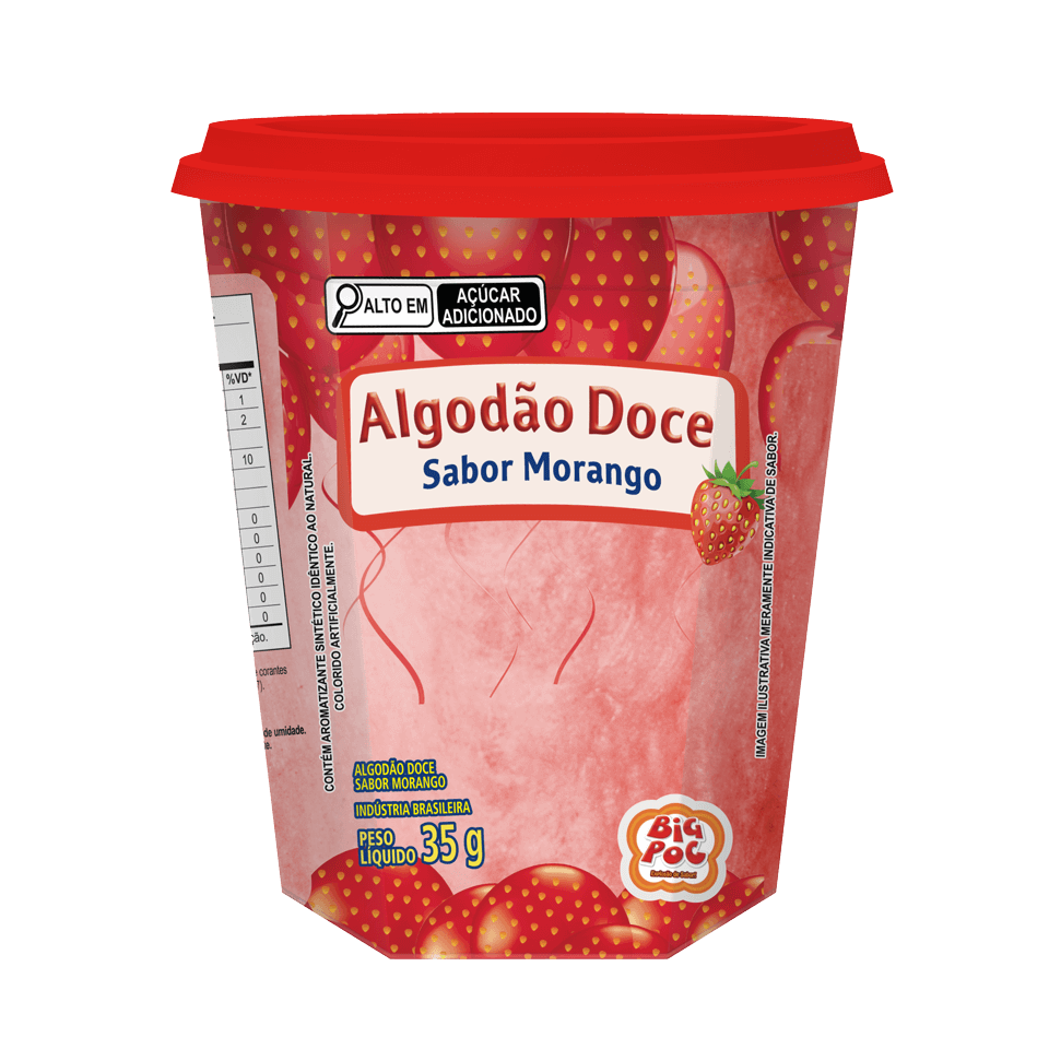 Foto embalagem Algodão doce morango